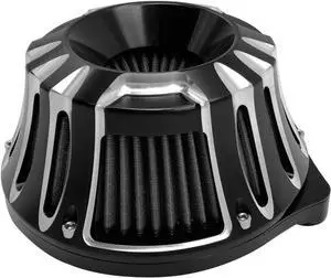 Air Filter Motorcycle Intake Cleaner Cnc Cut Kit Black for Harley Model Touring Street Glide 2008-2016 Softail 2016-2017 Fitment - C