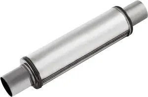 2.25" Inlet/Outlet Exhaust Muffler,2.25 Universal Muffler Stainless Steel Straight Through Design performance muffler 2.25,20'' Overall Deep Sound for Cars (2.25'' Inlet 2.25'' Outlet)