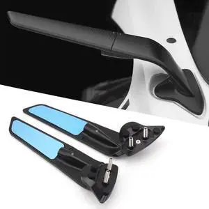 Compatible with Yamaha YZF R7 2021-2023 2024 2025/YZF R6 2017-2020 Motorcycle Accessories Black Rearview Mirrors 360° Rotatable Wind Wing Side Mirrors