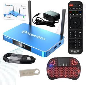 Besttop Superbox S5 Max 2025 Fully Loaded, 4GB RAM+64GB ROM, Super Box S5 Max Smart TV Box with Voice Remote, 2T2R Dual Band WiFi, Easy Setup Guide & Phone Support by Authorised Seller