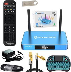 Besttop SuperBox S6 MAX 2025 Fully Loaded, 4G+64G S6max with Voice Remote, Time Shift Feature & Easily Set Up Parental Controls, Dual Band WIFI, Wifi 6, Bluetooth 5.2, Perfect for Family Movie