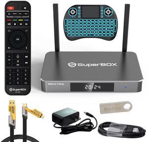 Besttop Latest SuperBox S6 Ultra Fully Loaded, 2025 Version, 4G+128G Powerful Smart TV Box,Time Shift, Parental Control Time, Powerful Super Box with Voice Remote Control for Family Entertainment