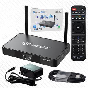Besttop S5Pro 2025 SuperBox for Smart TV, Wireless Voice Remote Included, 1000M Ethernet Port Fast Speed S5pro Super Box with Voice Remote, 4GB RAM+32GB Storage Easy Setup Guide by Seller