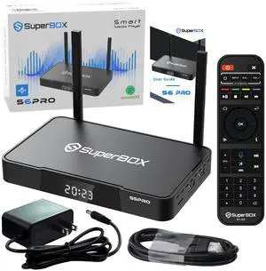 Besttop S6 Pro 2025 SuperBox for Smart TV, Wireless Voice Remote Included, 1000M Ethernet Port Fast Speed S6pro Super Box with Voice Remote, 4GB RAM+32GB Storage Easy Setup Guide by Seller
