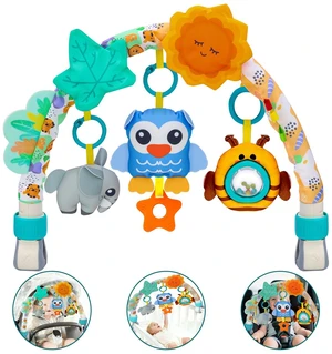 YEVYO Baby Stroller Arch Toys, 3-in-1 Clip-On Play Bar with Rattles & Crib Accessories - Sensory Car Seat Toy, Tummy Time Infant Gift - Owl Style YEVYO Baby Stroller Arch Toys, 3-in-1 Clip-On Play Bar with Rattles & Crib Accessories - Sensory Car Seat Toy, Tummy Time Infant Gift - Owl Style