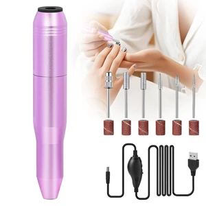 Portable Electric Nail Drill, Professional Nail File Kit for Acrylic, Gel Nails, Manicure Pedicure with Nail Drill Bits Sanding Bands Rose Gold Portable Electric Nail Drill, Professional Nail File Kit for Acrylic, Gel Nails, Manicure Pedicure with Nail Drill Bits Sanding Bands Rose Gold