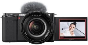 Sony ZV-E10 Mirrorless Vlogging Camera with 16-50mm Lens + 64GB Memory Card  Black (Imported Model, New)