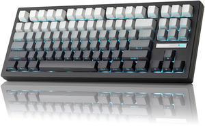ZORNHER ZH870 Wireless Mechanical Gaming Keyboard,80% Black Custom Creamy Sound Keyboard with Shine Through PBT Keycaps,Pre-lubed Linear Switches,Hot-Swappable,RGB Backlit,2.4GHz/USB-C/BT5.0