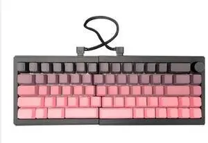 ZORNHER ST68 Wireless Ergonomic Split Mechanical Keyboard,65% Pink & Purple Custom Creamy TKL Keyboard with Knob,Lighted Up PBT Keycaps,Pre-lubed Linear Switches,Hot-Swappable,RGB Backlit