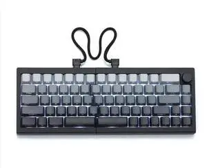 ZORNHER ST68 Wireless Ergonomic Split Mechanical Keyboard,65% Black & White Custom Creamy TKL Keyboard with Knob,Lighted Up PBT Keycaps,Pre-lubed Linear Switches,Hot-Swappable,RGB Backlit