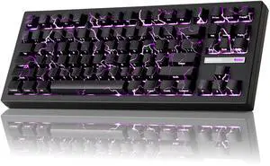 ZORNHER ZH870 Wireless Mechanical Gaming Keyboard,80% Black Custom Creamy Sound Keyboard with Shine Though Lighning IMD Keycaps,Pre-lubed Linear Switches,Hot-Swappable,RGB Backlit