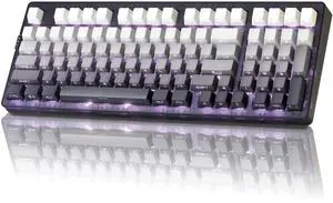 ZORNHER ZH980 Wireless Mechanical Gaming Keyboard,95% Black & White Custom Creamy keyboard With Number Pad,Lighted Up PBT Keycaps,Pre-lubed Linear Switches,Hot-Swappable,RGB Backlit,2.4GHz/USB-C/BT5.0
