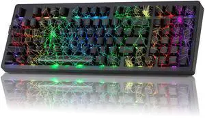 ZORNHER ZH980 Wireless Mechanical Gaming Keyboard,95% Black Custom Creamy Keyboard with Number Pad,Shine Through IMD PBT Keycaps,Pre-lubed Linear Switches,Hot-Swappable,RGB Backlit,2.4GHz/USB-C/BT5.0