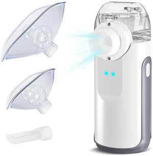 MONPORT Advanced Portable Mesh Nebulizer 3 Modes (Adult/Child/Self-Cleaning), 50dB Whisper-Quiet Operation| Includes Masks, Mouthpiece & Travel-Ready Accessories