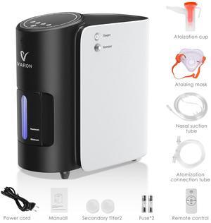 Monport| Oxygen Machine for Wellness Support :1-7L/min Adjustable Flow - Portable Oxygen Concentrator with Nebulizer Function, Dual Cylinder Compressor, 42dB Low Noise - AC110V 60Hz US Voltage
