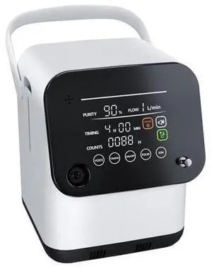 Varon|Home 2-in-1 Oxygen Concentrator with Nebulizer, 1-7 L/min Adjustable Oxygen Flow, LED Display, Remote Control, Low Noise 48dB Varon|Home 2-in-1 Oxygen Concentrator with Nebulizer, 1-7 L/min Adjustable Oxygen Flow, LED Display, Remote Control, Low Noise 48dB