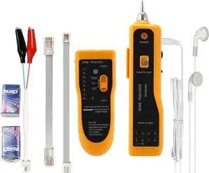 Ethernet Tester, Wire Tester, Wire Tracker, Ethernet Network Cable Tester Kit RJ11 RJ45 CAT5/5e CAT6 LAN Wire Tracker Portable Line Finder for Miss Wiring Disorder Cable Open and Short Circuit Testing