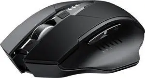 WISDUM 2.4G RF Wireless Mouse, Rechargeable Mouse, Battery Visible, 4 adjustable DPI (up to 2400 DPI), 6 Buttons, Ergonomic Large Mouse for Laptop, Computer, Windows 7/8/10/XP, Vista and Mac OS