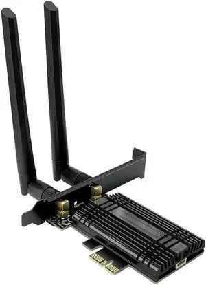 WISDUM PCI Express WiFi 7 Network Card 8774Mbps PCIe WiFi Card with Bluetooth 5.4, 802.11 BE200 Chipset, Tri-Bands(6GHz/5GHz/2.4GHz) Wireless Network Adapter for PC, Support Windows 11/10