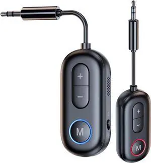 WISDUM Bluetooth 5.4 Transmitter Receiver - 2-in-1 Bluetooth Wireless Transmitter for Headphones or BT Devices - 3.5mm Aux Audio Jack Adapter - Compatible with Car, Airplane, TV, PC, Gym, Switch