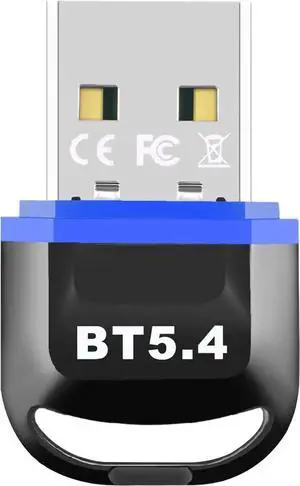 WISDUM USB Bluetooth 5.4 Adapter for PC, Plug and Play USB Bluetooth Dongle Receiver with BR+EDR+BLE+LMP13.X, Long Range Support Windows 11/10/8.1 for Desktop Laptop PS/Xbox Keyboard Mouse Headset