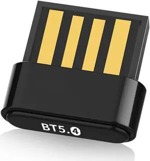 WISDUM  Mini USB Bluetooth 5.4 Adapter for Laptop PC, Wireless Bluetooth 5.4 Transmitter Dongle USB Adapter for Desktop Windows 11 10 8.1 7, Plug n Play Bluetooth Headphones Speaker Mouse Keyboard