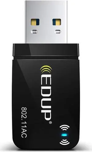 Mini USB WiFi Adapter 1300Mbps USB 3.0 WiFi Dongle 802.11 ac Wireless Network Adapter with 2.4GHz/ 400Mbps 5.8GHz/ 867Mbps with Built-in Antenna for Windows 10/7/8/8.1/XP Mac OS X 10.6-10.15.3