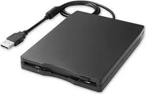 3.5" USB External Floppy Disk Drive, 3.5-inch Portable 1.44MB FDD Diskette Drive for Windows 2000/XP/Vista/7/8, Plug and Play Floppy Disk Reader Adapter for PC Laptop Desktop Computer