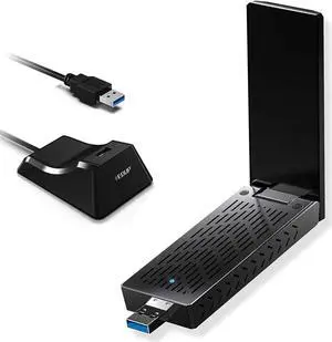 USB 3.0 Wi-fi Adapter AC1900M + 39" Extender Cable & Base, Dual Band 2.4G/5.8G 6dBi Antenna Wireless WiFi Network Card Adapter for Desktop Laptop PC Support Windows 10/8/8.1/7/XP/Vista/Mac OS