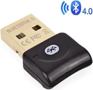 WISDUM USB Bluetooth Adapter 4.0 for PC Bluetooth Dongle Receiver Wireless Transfer Compatible with Stereo Headphones Desktop Windows 10,8,7,Vista,XP - Black
