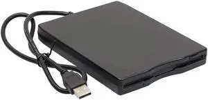 WISDUM  USB Floppy Drive 3.5" USB External Floppy Disk Drive Portable 1.44 MB FDD USB Drive Plug and Play for PC Windows 10 7 8 Windows XP Vista Mac Black 3.5" USB External Portable Floppy Disk Drive
