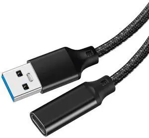 WISDUM USB C Female to USB Male Adapter USB 3.2 (1 Ft), 3A Fast Charging USB A to USB C Adapter with 10Gbps Data Transfer and Charging for Laptop, PC, Flash Disk, Quest Link, Charger