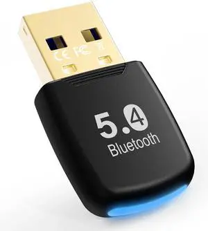 Bluetooth Adapter, Universal USB Receiver,Bluetooth Adapter, Bluetooth 5.4 Dongle Receiver, Plug and Play, Supports EDR & BLE for Windows 11/10/8.1/7 for Desktop, Laptop