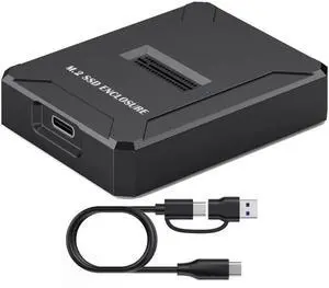 M.2 NVMe & SATA SSD Reader Adapter, M.2 SSD to USB C Docking Station for M.2 (M Key, B+M Key) NVMe and SATA NGFF SSD Size for 2280 2260 2242 2230 22110 Enclosure