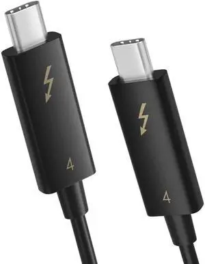 40Gbps Thunderbolt 4 Cable 3.3ft, Supports 8K Display/ 100W Charging USB C to USB C Cable 01M, for USB4 Thunderbolt 3 MacBooks iPad Pro/Air Hub Docking SSD Enclosure 1.5 ft