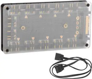 RGB Fan Hub Splitter 10 in 1 Interface Extension Effective Cable Management for brandA brandM Aura Motherboard Fans RGB Fan Hub Splitter 10 in 1 Interface Extension Effective Cable Management for brandA brandM Aura Motherboard Fans
