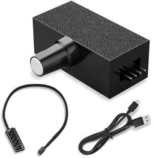 4-Pin 12v PWM Fan Controller with USB-C Power Supply and 4-Pin 5-Way Splitter Hub PWMFan Speed Controller 15-18w, 1.2-1.5a Output, Compatible with CPU/Chassis Fans