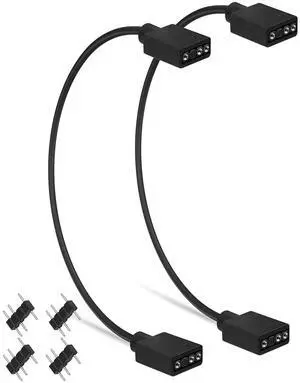 ARGB Splitter Cable, 5V 3 Pin Addressable RGB Extension Cable for Computer Chassis, CPU Cooler and 5V ARGB Fan (2 Pack)