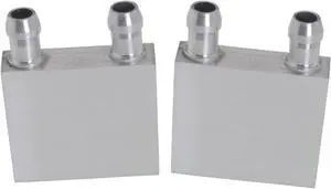 Water Cooling Block ZCZQC 2PCS 40 x 40 x 12mm Silver Aluminum Liquid Water Cooler Endothermic Head Heat Sink System for PC Computer CPU Graphics Radiator Heatsink