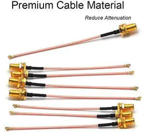 8PCS 20CM IPX/UFL to RP-SMA Female Extension Cord Antenna WiFi Pigtail Cable IPEX U.FL IPX Connector to RP-SMA Female Jack Plug RG178 Coax Jumper Cable
