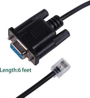 WISDUM DB9 Serial RS232 to RJ12 6P6C Adapter Cable for APC PDU 940-0144A WISDUM DB9 Serial RS232 to RJ12 6P6C Adapter Cable for APC PDU 940-0144A