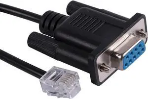 WISDUM DB9 Serial RS232 to RJ12 6P6C Adapter Cable for APC PDU 940-0144A WISDUM DB9 Serial RS232 to RJ12 6P6C Adapter Cable for APC PDU 940-0144A