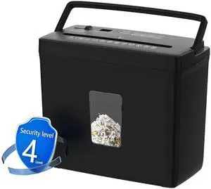 Paper Shredder for Home Use,5 Sheets Small Crosscut Paper Shredder,P-4 Security Level with 2.38-Gallon Basket, 4-Mode Design-Durable & Fast and Jam Proof for Home Office Utilization