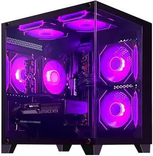 AOACE Gaming PC Desktop AMD Ryzen 7 5700X,RTX 5060 8G  32GB RAM and 1TB NVMe M.2 SSD, WiFi6E, ARGB Fan, Game Design Office console,Sea View Room Windows 11