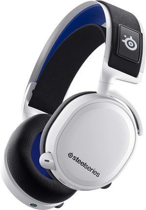 SteelSeries Arctis 7P+ Wireless Bluetooth 2.4 GHz Gaming USB-C Headset Lossless For  3D Audio  For PS5, PS4, PC, Mac, Android and Switch - White
