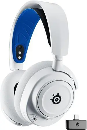 SteelSeries Arctis Nova 7P Wireless Multi-Platform Gaming USB-C Headset | 2.4GHz + Bluetooth | Gen2 AI Mic |PlayStation, PS4, PS5, PC, Switch, VR, Mobile | White