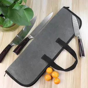 Portable Chef's Knife Roll - Heavy - Duty, 4 Slots, for Cooking Trips