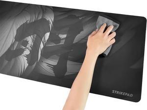 Gaming Mouse Pad and Large Desk Mat, Waterproof Speed Mousepad, Non-Stitched Edges, Transformation Pattern, Durable Mouse Mat for Office and Gaming, STRIKEPAD MST901, Black35.5"*15.8"