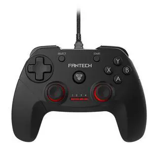 DUCI REVOLVER GP12 Gamepad Wired, Gaming Controller for PC and PS3 with Turbo Mode, 1.8 METER BRAIDED CORD, 17 Buttons, WIREDPLUG & PLAY, Black