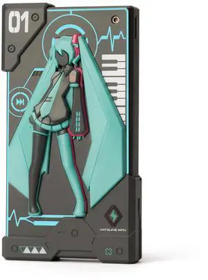 DUCI Hatsune Miku 10000mAh Smart Two-Way Fast Charging Mobile Power, 5-in-1 Jigsaw Rechargeable Battery, Compatible with Android and iOS Devices, 22.5W Fast Charging Adapter, Gray Green